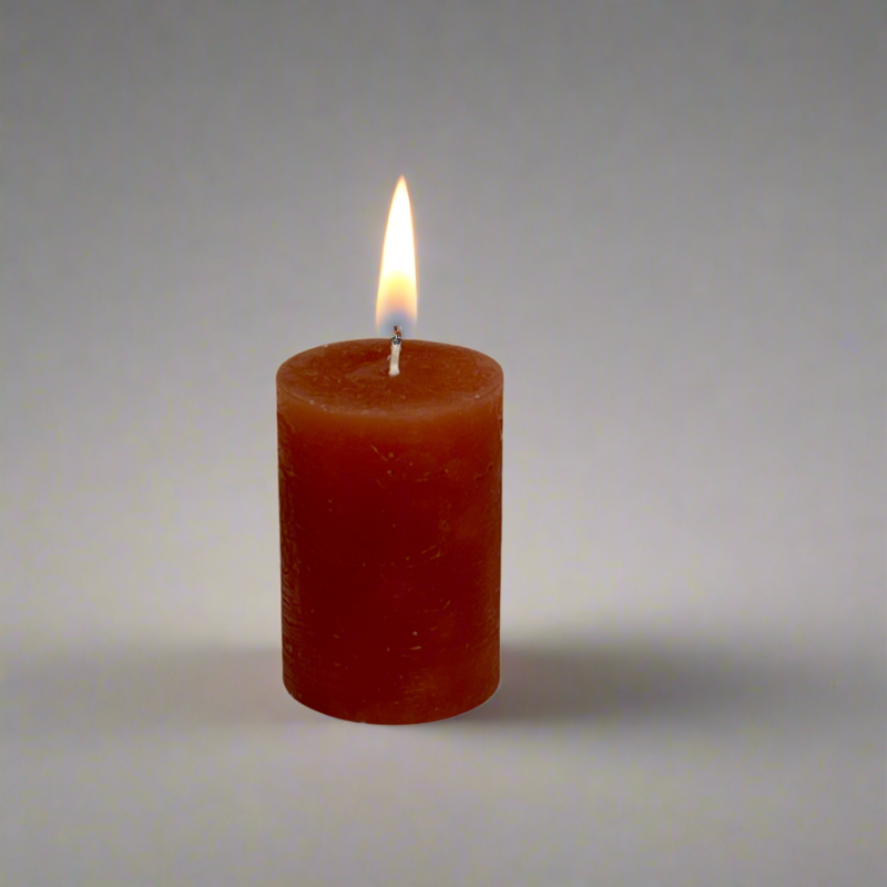 Rustic-pillar-candle-5.5x8-Terracotta