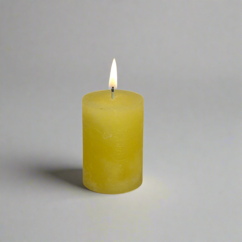 Rustic-pillar-candle-5.5x8-Yellow