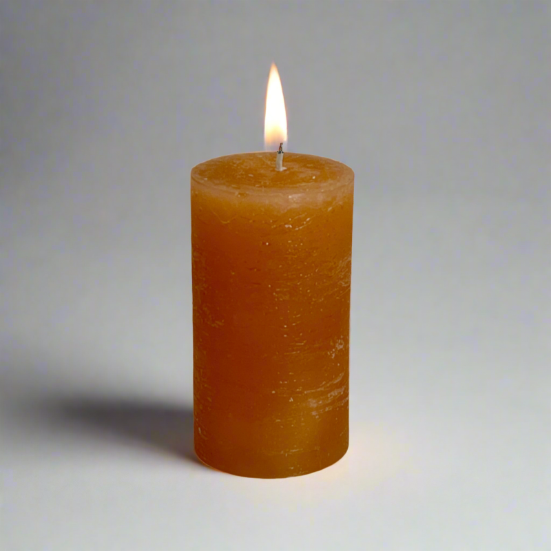 Rustic-pillar-candle-7x12-Amber