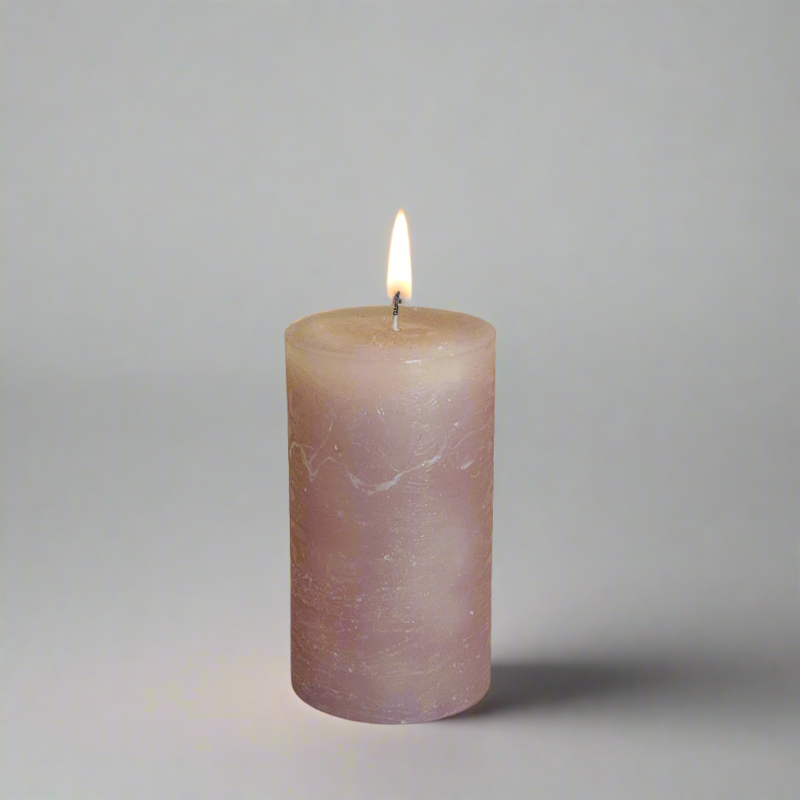 Rustic-pillar-candle-7x12-Dustypink