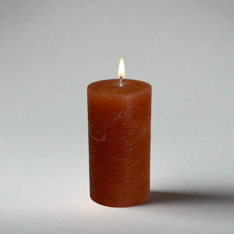 Rustic-pillar-candle-7x12-Terracotta