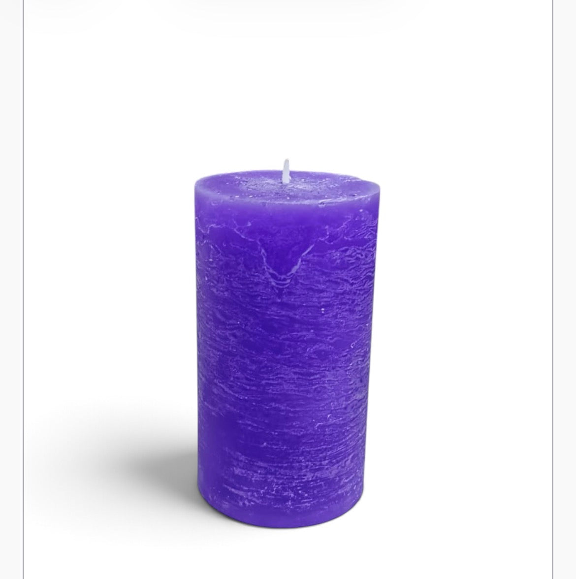 Rustic-pillar-candle-7x12-purple-denga