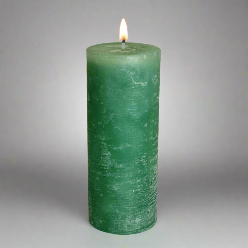Rustic-pillar-candle-7x17-Sage