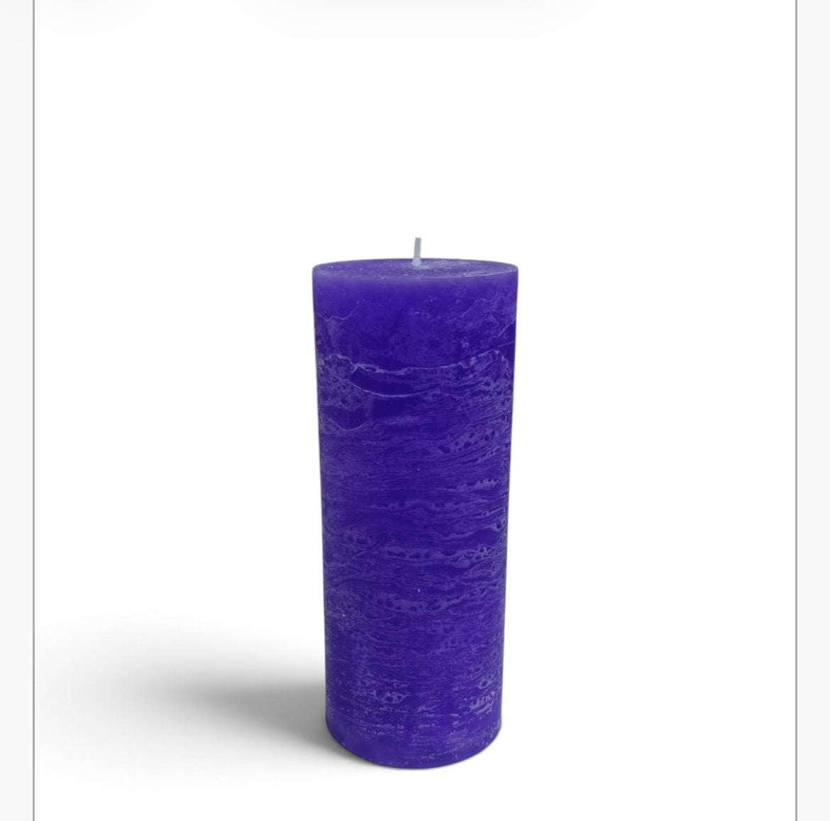 Rustic-pillar-candle-7x17-purple-denga