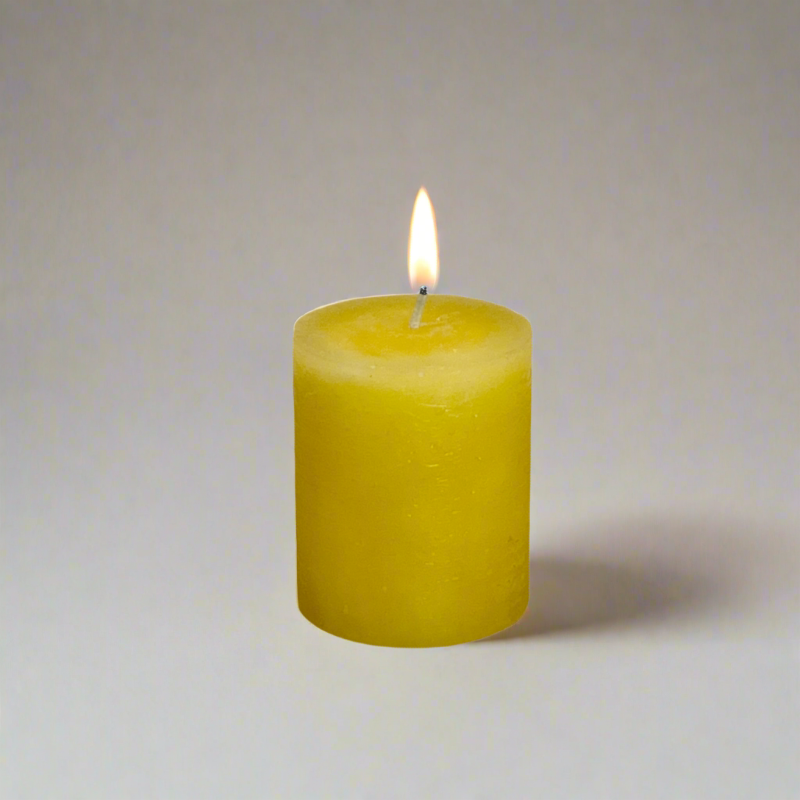 Rustic-pillar-candle-7x8-Yellow