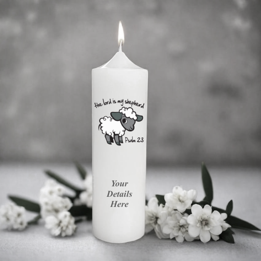 Candle Psalm 23 - Customised