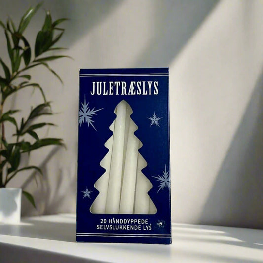 christmas tree candles pack of 20 white