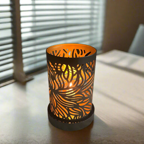 metal-lantern-wooden-base-light