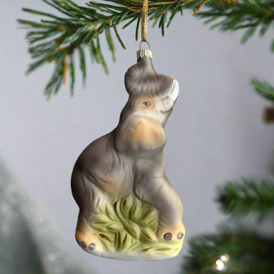 Vintage Elephant Glass Hanger