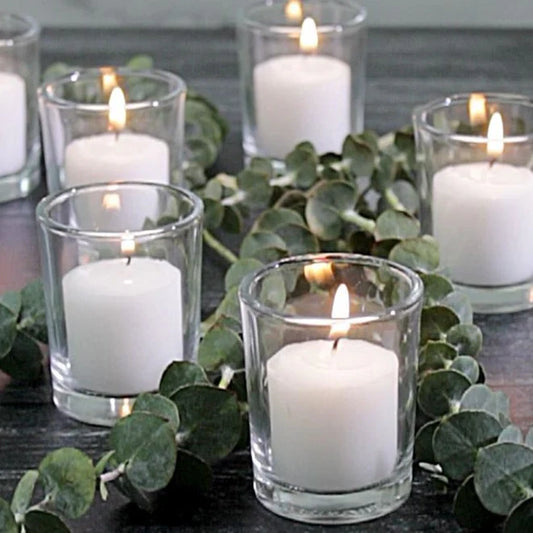 4 White Votive Candles