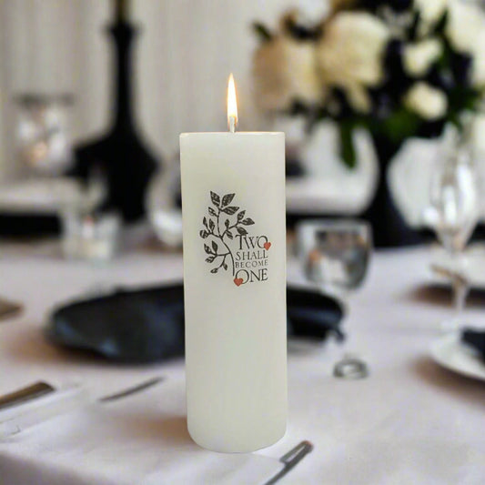 wedding-candle-black-leaves